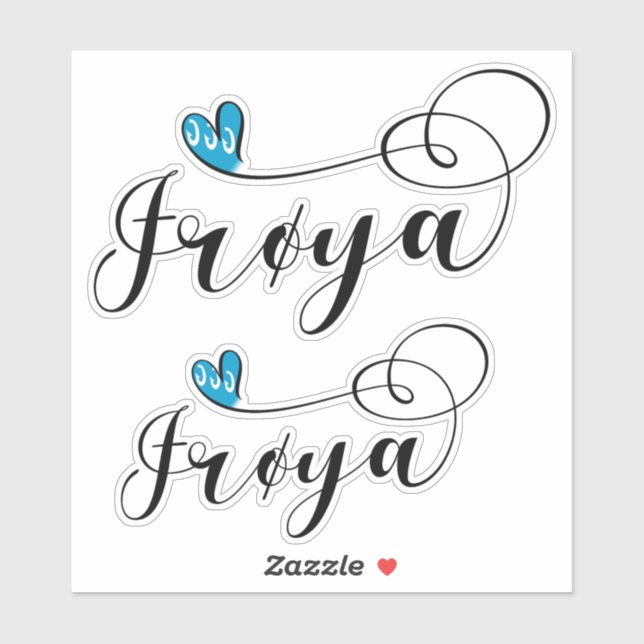 Adesivo Frøya Flag Heart, Trøndelag (Folha)