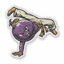 Adesivo Fruta da Paixão Capoeira — Vintage Retro Brasileir