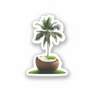 Adesivo Fruta de Árvore de Coco