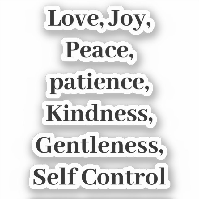 Adesivo Fruta Do Espírito Cristão (Frente)