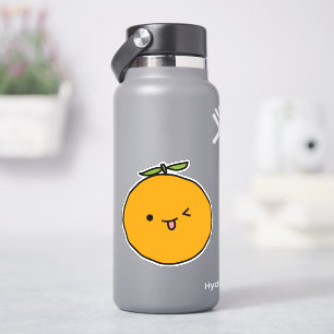 Adesivo Fruta Laranja Kawaii