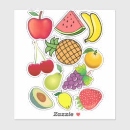 Adesivo Frutas Frescas para o Verão - Crianças Lindas