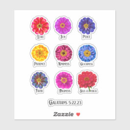 Adesivo Fruticultura da bebida espirituosa com Zinnias