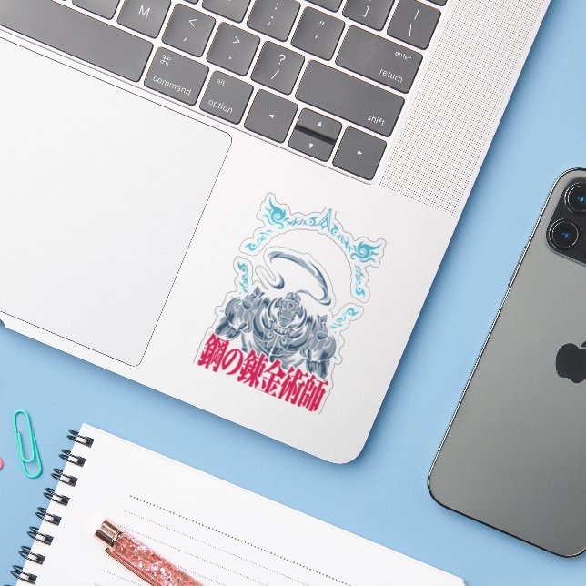 Adesivo ⚙️ Fullmetal Alchemist Sticker (Notebook com iPhone)