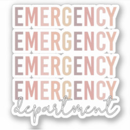 Adesivo Funcionarios ER do Departamento de Emergência | En