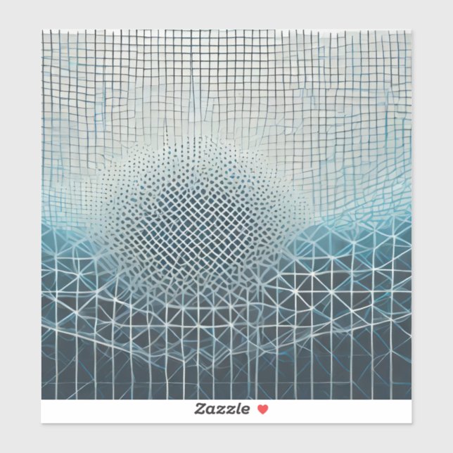 Adesivo Fundo de malha complexa em blues (Folha)