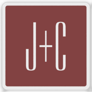 Adesivo Fundo Vermelho Borgonha Editável e Transparente