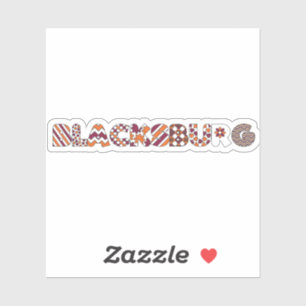 Adesivo Funky Blacksburg Va Sticker