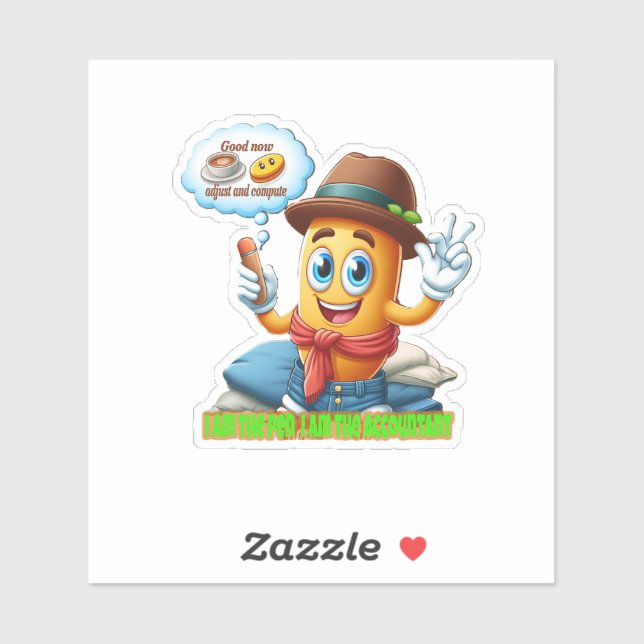 Adesivo Funny Accountant (Folha)