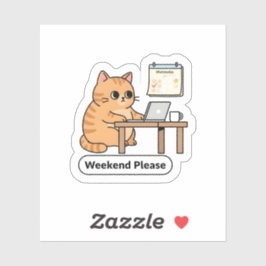 Adesivo Funny AI Cat Meme – “Hold On, Let Me Ask My AI”