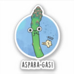 Adesivo Funny Asparagus Veggie Pun<br><div class="desc">O Funny Asparagus Veggie Pun,  com gás aspargo,  apresenta um espargo bonitinho que parece um pouco absurdo quando ele deixa uma pota. Presente perfeito para a família e amigos que adoram trocadilhos de aspargos vegetais bonitos.</div>