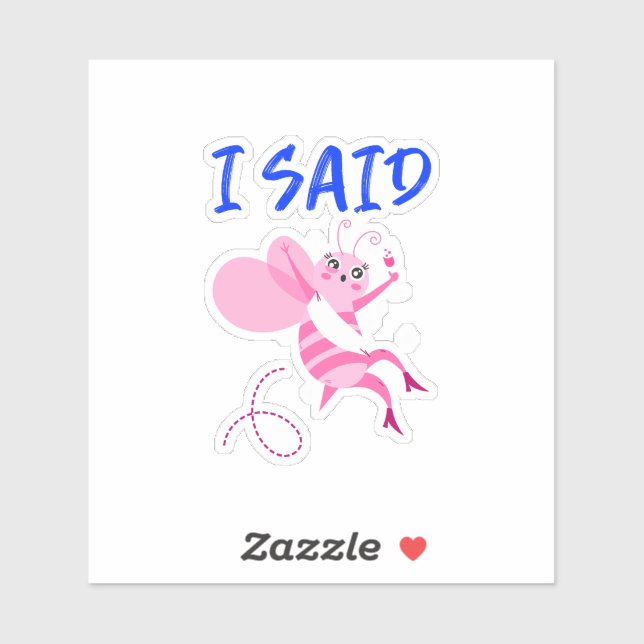 Adesivo Funny Bride To Be Cute Cartoon Bridal Gift (Folha)