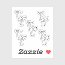 Funny Cartoon Bird Custom-Cut Vinyl Stickers