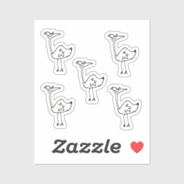 Adesivo Funny Cartoon Bird Custom-Cut Vinyl Stickers