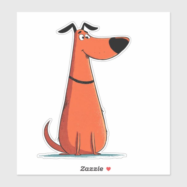 Adesivo Funny Cartoon Dog Sticker (Folha)