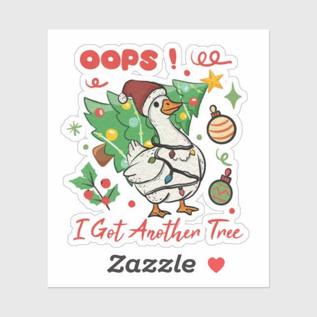Adesivo Funny Christmas Goose Sticker (Folha)