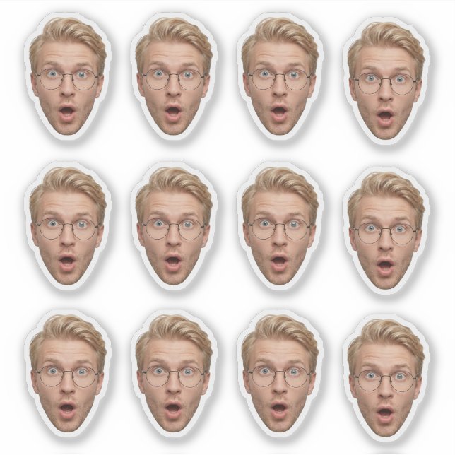 Adesivo Funny Custom Face Bachelorette Party (Frente)