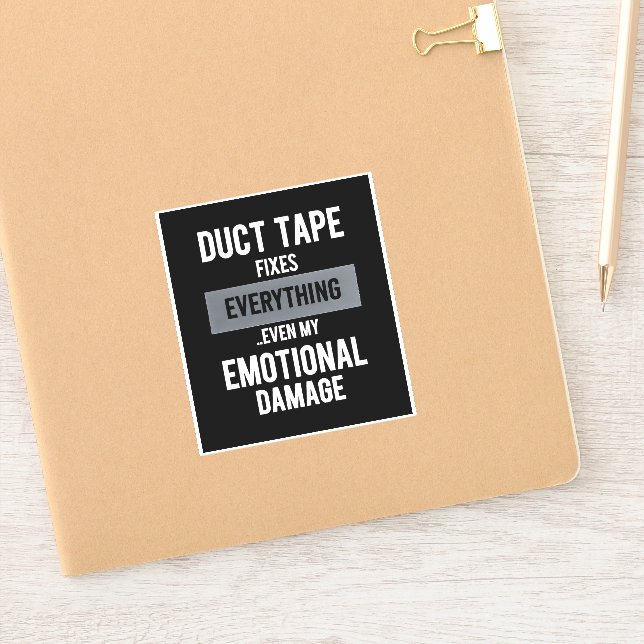 Adesivo Funny Emotional Damage -Dark Dry Humor Graphic Art (Notebook)