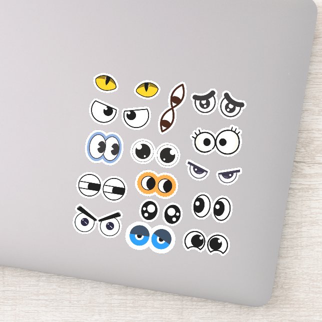 Adesivo Funny Eyes Expression Googly Eyes Sticker Set (Detalhe)