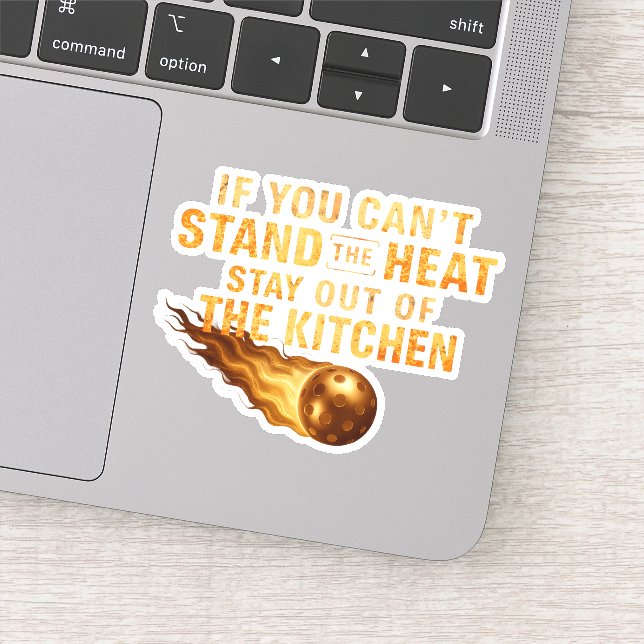 Adesivo Funny Flaming Pickleball Kitchen Graphic Dink Life (Detalhe)