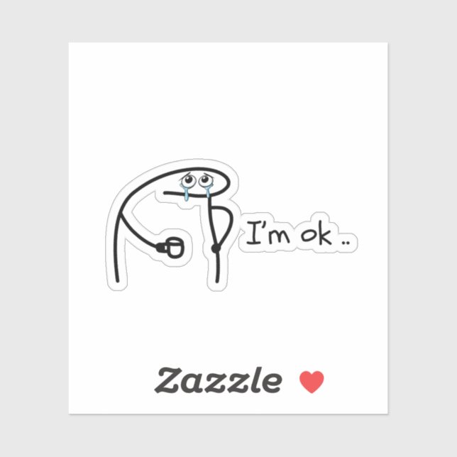 Adesivo Funny Flork Meme Die-Cut Sticker - Custom Hand-Dra (Folha)