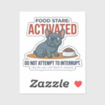 Adesivo Funny French Bulldog Food Stare Activated Dog Love<br><div class="desc">This design captures the unstoppable “food stare” every Frenchie is known for. A fun and relatable gift for dog lovers who know resistance is useless.</div>