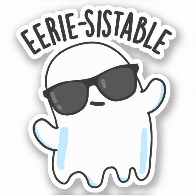 Adesivo Funny Ghost Pun Engraçado e Estável (Frente)