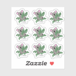 Adesivo Funny Koala Fazendo Plantas Monstera