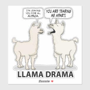 Adesivo Funny Llama Drama