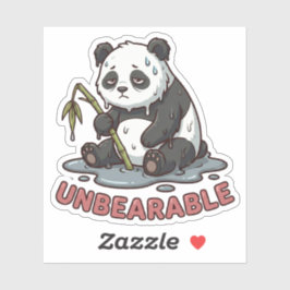 Adesivo Funny Melting Panda Burnt Out Sticker 