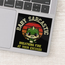 Adesivo Funny Motivational Dragon - Burn Your Excuses 