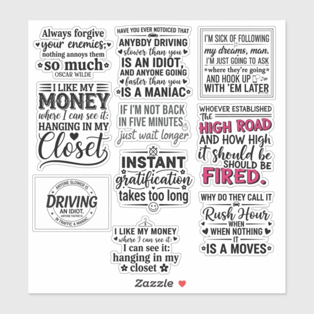 Adesivo funny Motivational quotes for life To Inspire You (Folha)