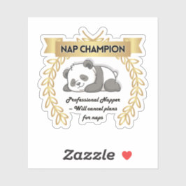 Adesivo Funny Nap Champion Panda Sticker