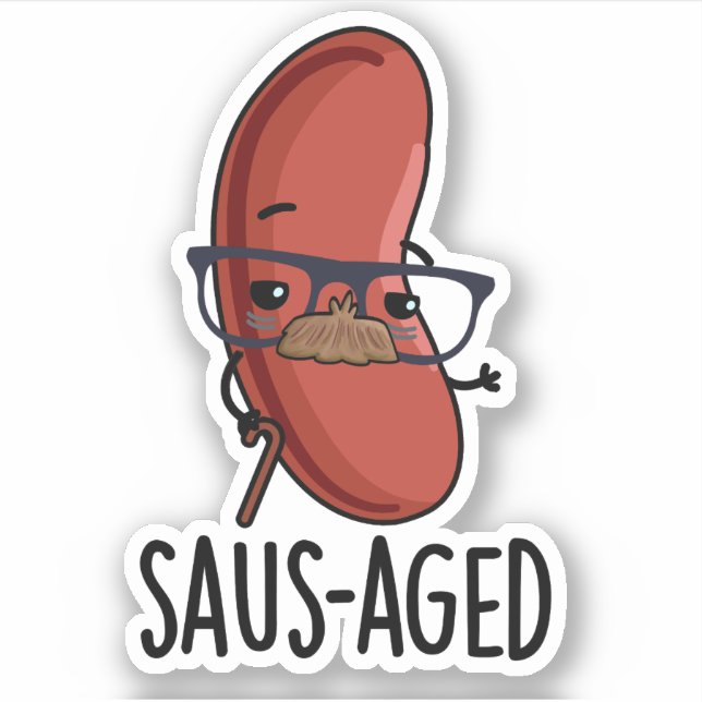 Adesivo Funny Old Sausage Puns de Saus (Frente)