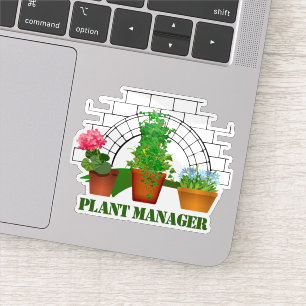 Adesivo Funny Poters Plant Manager Personalizado