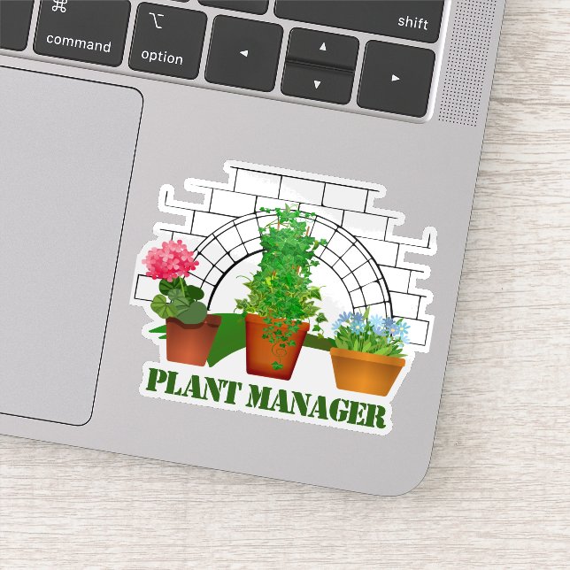Adesivo Funny Poters Plant Manager Personalizado (Detalhe)