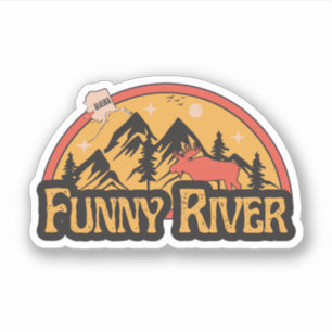 Adesivo Funny River, Alaska Sticker