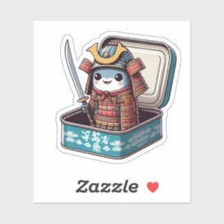 Adesivo Funny Sardine Samurai Vinyl Sticker