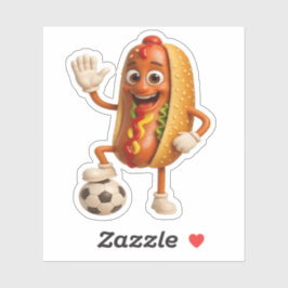 Adesivo Funny Sausage Sandwich Cartoon Sticker