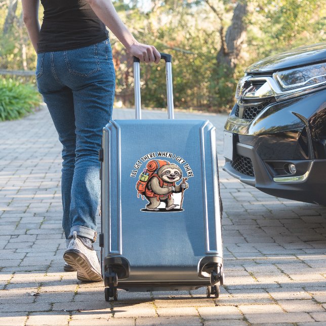 Adesivo Funny Sloth Hiking Team - Slow and Steady Classic  (Mala Insitu)