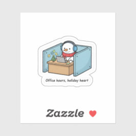 Adesivo Funny Snowman Office Sticker – Holiday Work Vibes