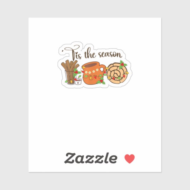 Adesivo Funny Tis The Season Mexican Christmas Latino Cute (Folha)