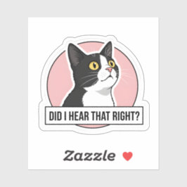 Adesivo Funny Tuxedo Cat Meme - Sarcastic Office Decor