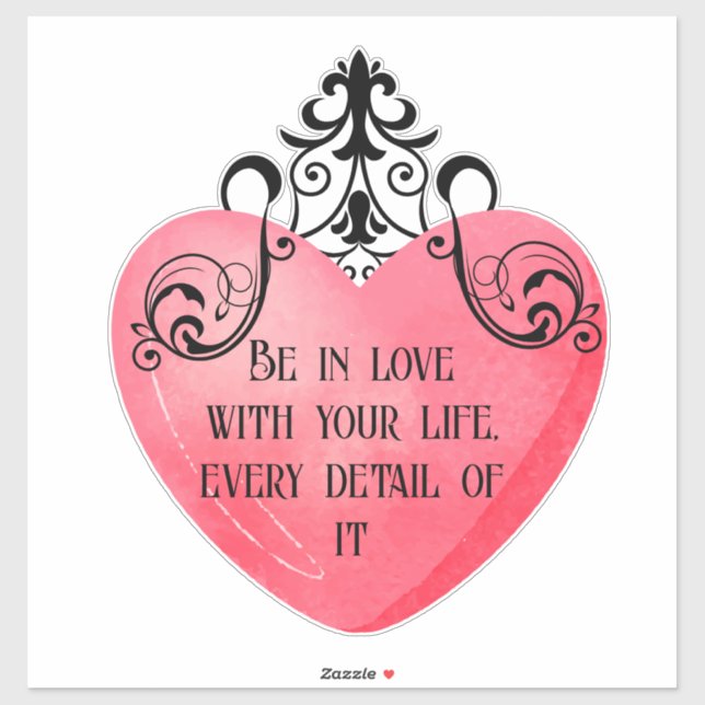 Adesivo Funny Valentine pink heart (Folha)