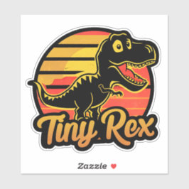 Adesivo Funny Vintage Dinossaur Trex no Sunset Tiny Rex