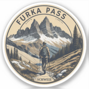 Adesivo furka pass hikes swiss alpine road trip