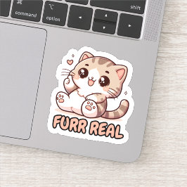 Adesivo Furr Real Kawaii Gatinho