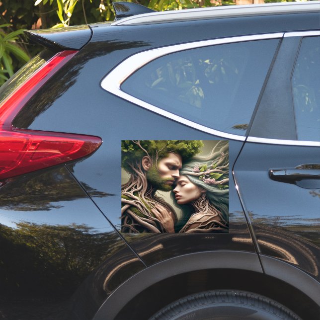 Adesivo fusão homem e natureza (Lado do carro)