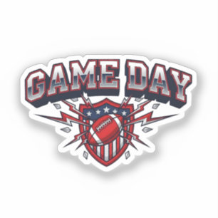 Adesivo Futebol Americano Dia de Jogo Escudo Patriótico Es