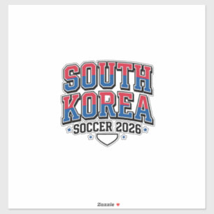 Adesivo Futebol da Coreia do Sul 2026 Futebol Negrito Tipo
